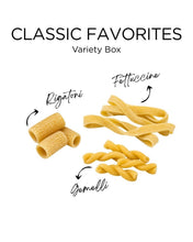 Load image into Gallery viewer, Trio Variety Fresh Pasta Box (12 servings) - Tutoni's Flour Shop
